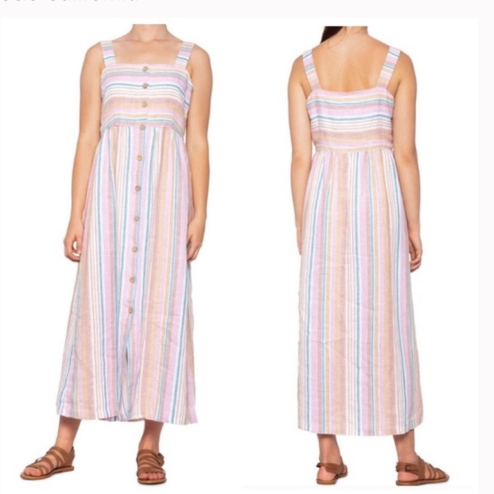 C&C California Multicolor Striped Maxi Dress
